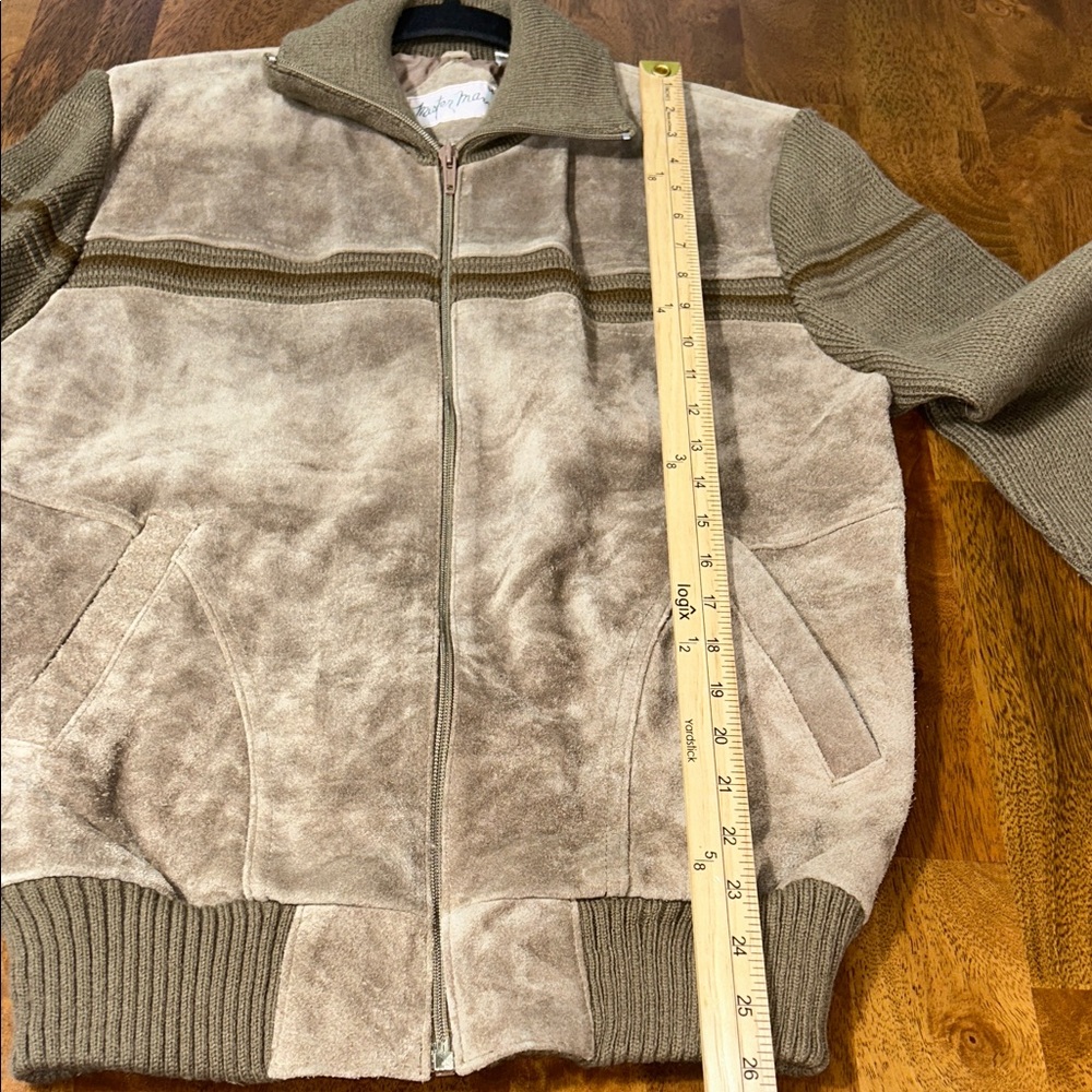 Vintage Mister Marr Brown Leather and knit Jacket for Women M - Picture 5 of 8